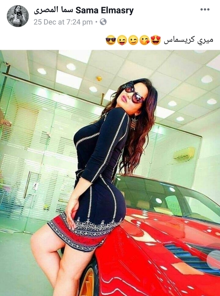 سما المصري تحتفل بالكريسماس بهذه الصوره المثيره جدا